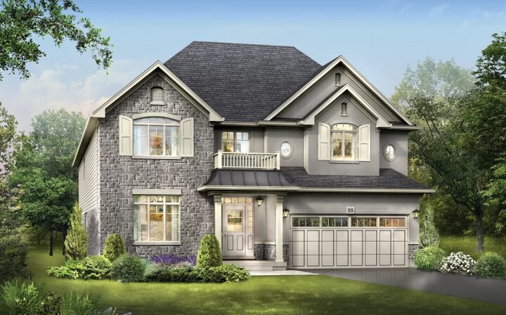 The Cascade II new home model plan at the Riverbank Estates by Losani Homes in Paris