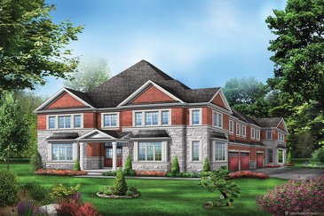 The Elmwood 12 new home model plan at the Upper Oaks by Starlane Home Corporation in Oakville
