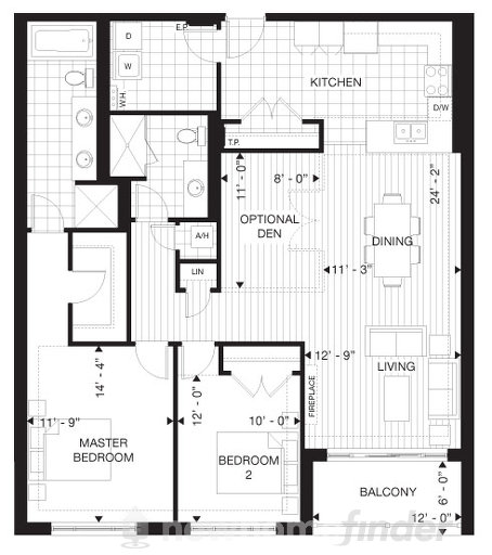 Glastonbury floor plan at Villas of Avon by Tricar Group in Stratford, Ontario