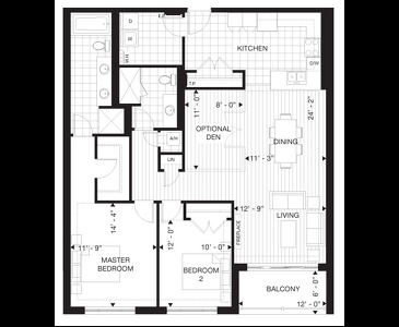 The Glastonbury new home model plan at the Villas of Avon by Tricar Group in Stratford