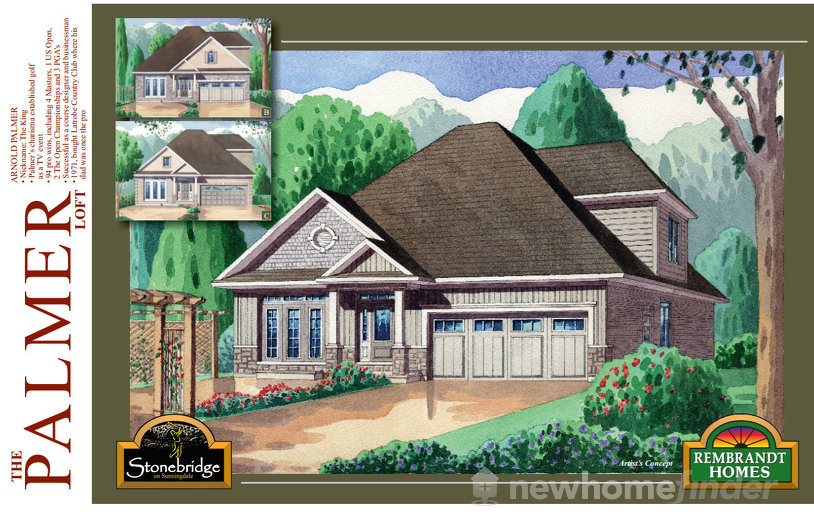 Palmer floor plan at Stonebridge on Sunningdale by Rembrandt Homes in London, Ontario