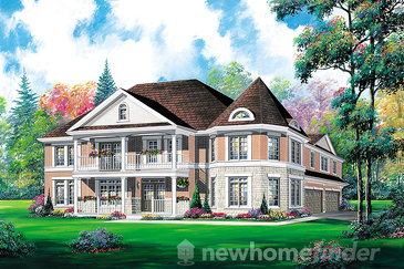 The Newcastle new home model plan at the Amber Meadows by Regal Homes in Strathroy
