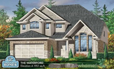 The Waterford new home model plan at the Nature's Edge (CR) by Carson Reid Homes in Fergus