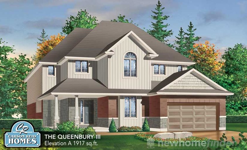 Queensbury floor plan at Nature's Edge (CR) by Carson Reid Homes in Fergus, Ontario