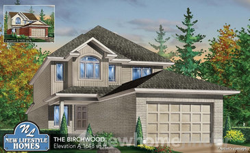 The Birchwood new home model plan at the Explorers Walk (NL) by New LifeStyle Homes in Kitchener