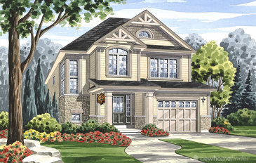 The Humber new home model plan at the Grand River Woods (Cr) by Crystal Homes in Cambridge