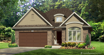 The Dunbar new home model plan at the Hunters Pointe by Lucchetta Homes in Welland