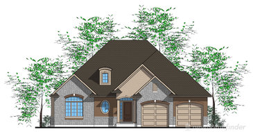 The Kingston new home model plan at the Ryan's Grove by Lucchetta Homes in Pelham