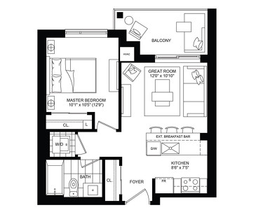 The Allure new home model plan at the Affinity Condominiums by Rosehaven Homes in Burlington