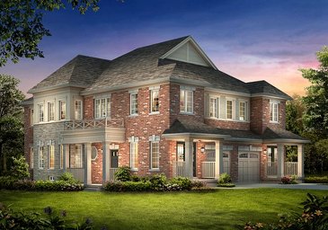 The Meadowvale 9 new home model plan at the Spring Valley Village by Muirland in Brampton