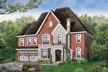 The Exeter new home model plan at the Vales of Humber (Mk) by Mosaik Homes in Brampton