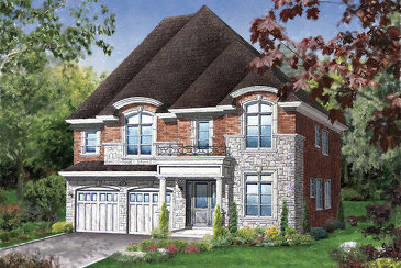 The Amberly new home model plan at the Vales of Humber (Mk) by Mosaik Homes in Brampton