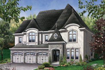 The Abbeville new home model plan at the Kleinburg Crown Estates by Mosaik Homes in Kleinburg