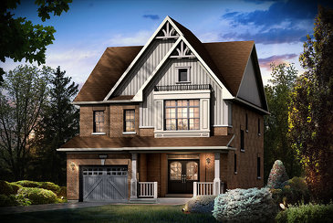 The Berkshire new home model plan at the Sharon Village (Mk) by Mosaik Homes in East Gwillimbury