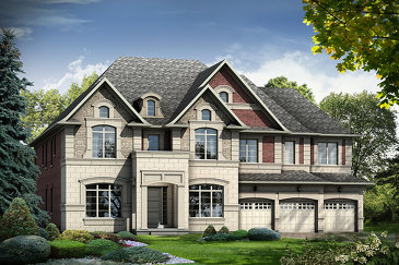 The Emerald new home model plan at the Kleinburg Crown Estates (Ca) by Caliber Homes in Kleinburg