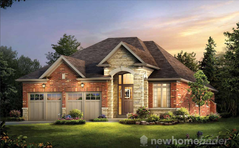 Elmwood floor plan at Riverwalk by Gold Park Homes in Angus, Ontario