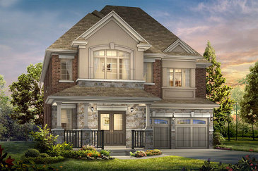 The Redwood new home model plan at the Alloa Greens by Flato Developments in Brampton