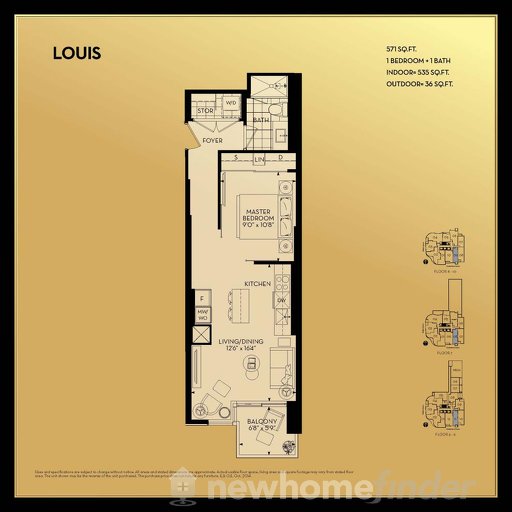Louis floor plan at Yorkville Park by Minto Communities in Toronto, Ontario