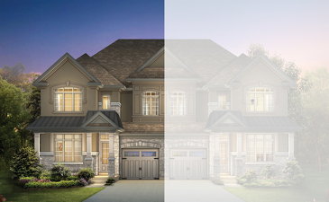 The Bonamite new home model plan at the Mayfield Village (AR) by Aspen Ridge Homes in Brampton