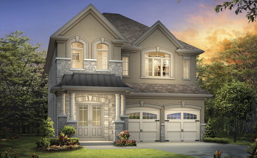 The Britannia new home model plan at the Mayfield Village (AR) by Aspen Ridge Homes in Brampton