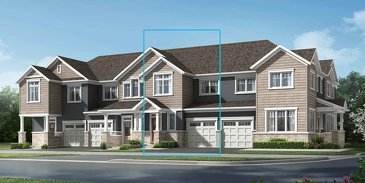 The 360 terrasse Crossway terrace new home model plan at the Connections in Kanata by Mattamy Homes in Stittsville