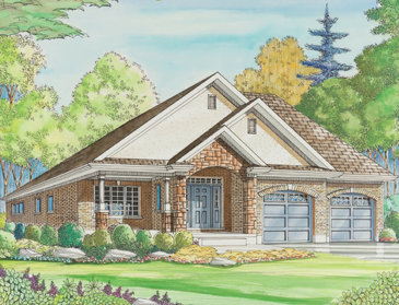 The Finley new home model plan at the Jacobs Trail Estates by Bromberg Homes in St Jacobs