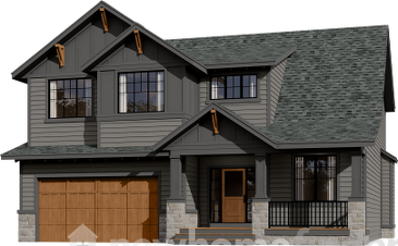 The Rosedale new home model plan at the Alpine Park by Calbridge in Calgary
