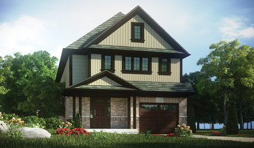 The Sycamore new home model plan at the Elmira Country Club Estates by Claysam Homes in Elmira