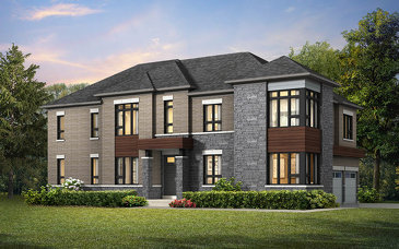 The Hazelle Corner new home model plan at the Midhurst Valley by CountryWide Homes in Springwater