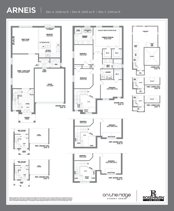 The Arneis new home model plan at the On the Ridge (RH) by Rosehaven Homes in Stoney Creek
