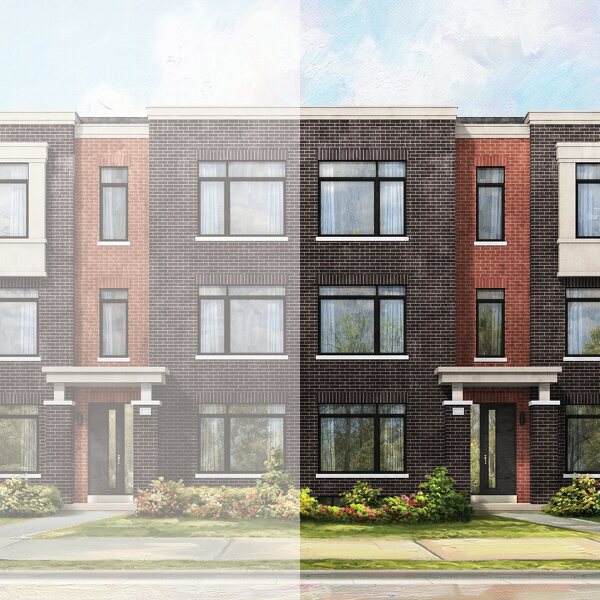 The Alfresco new home model plan at the Ivy Rouge by Rosehaven Homes in Oakville