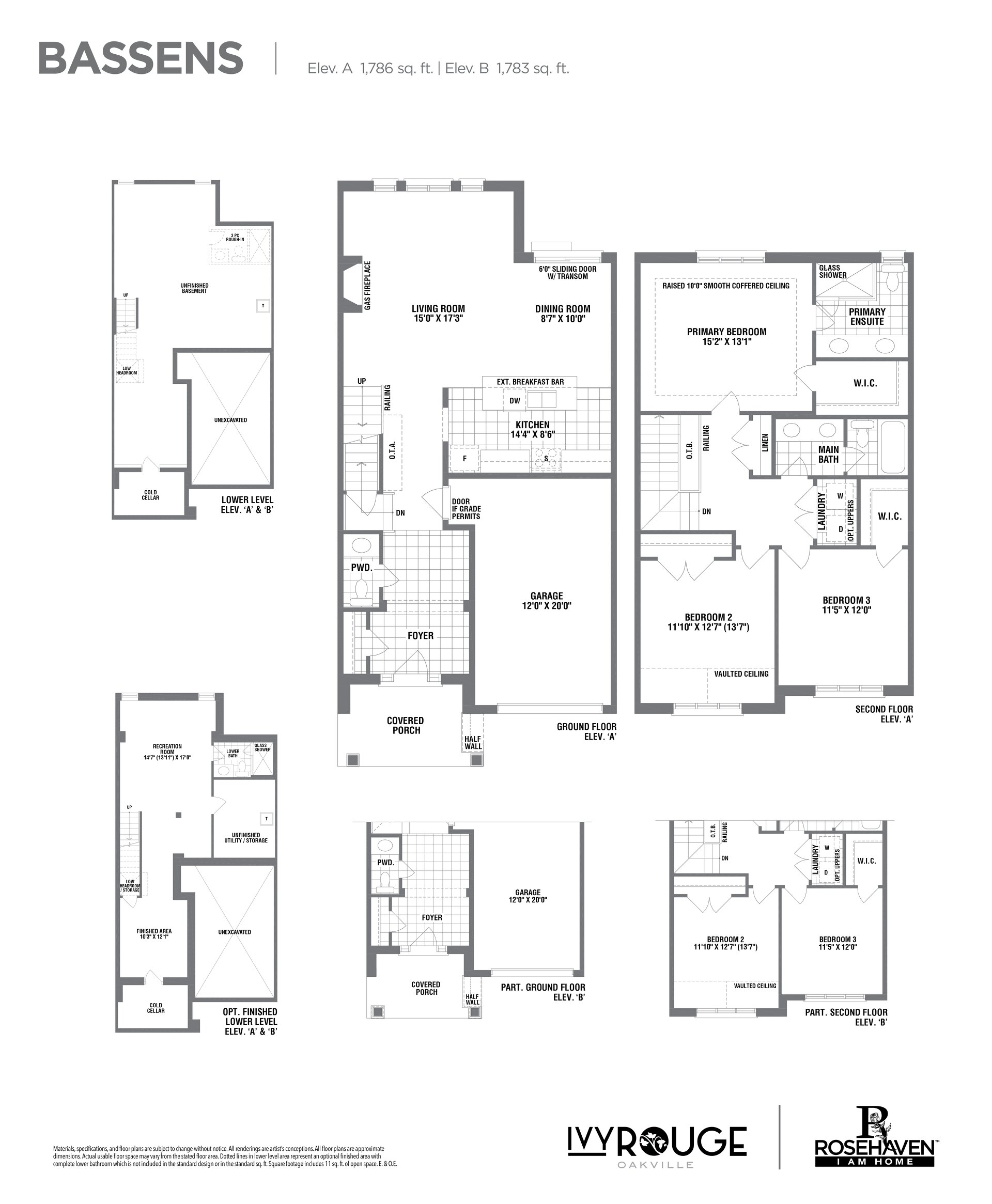 Image of Bassens level 1 at the Ivy Rouge development in Oakville