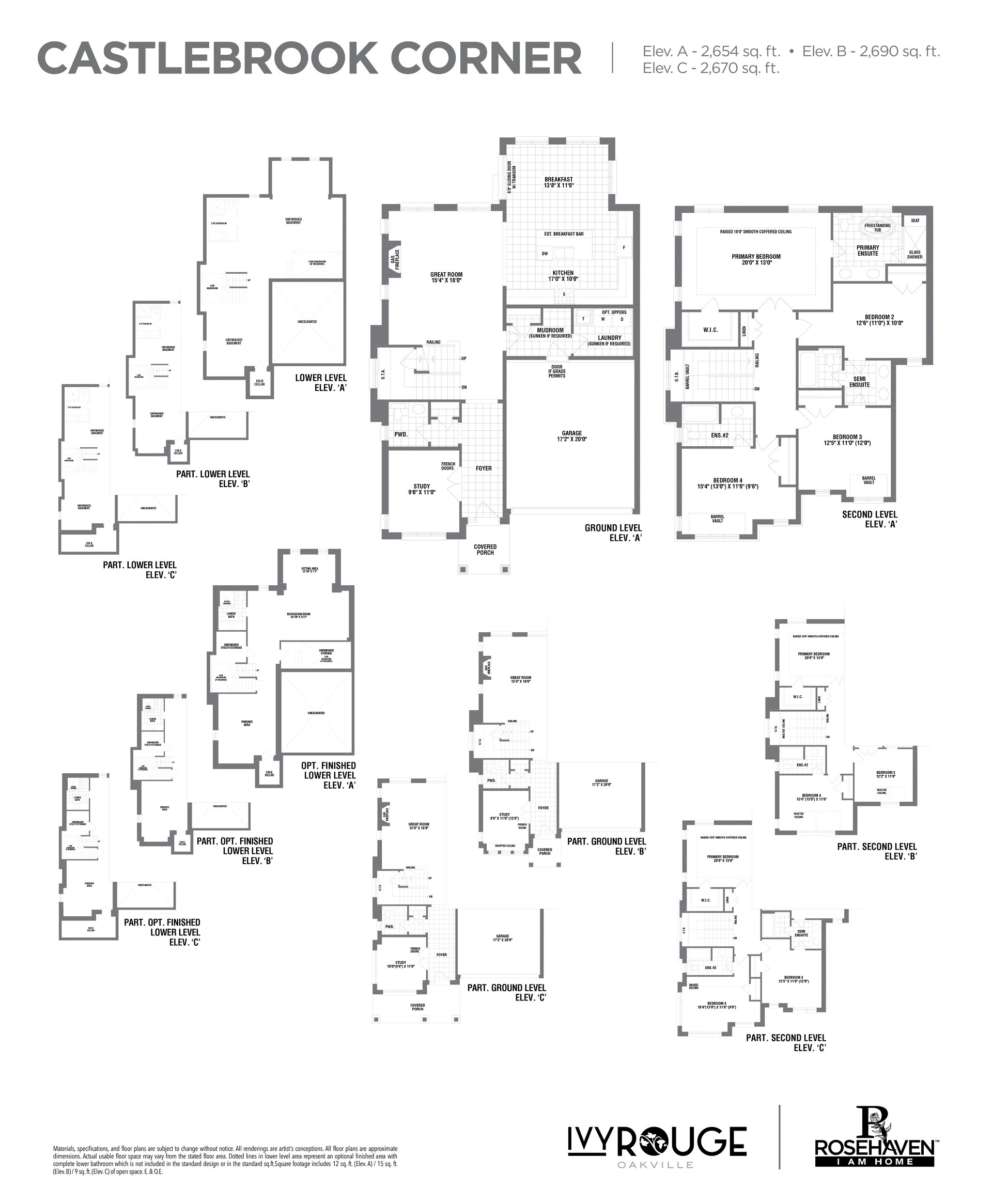Image of Castlebrook Corner level 1 at the Ivy Rouge development in Oakville