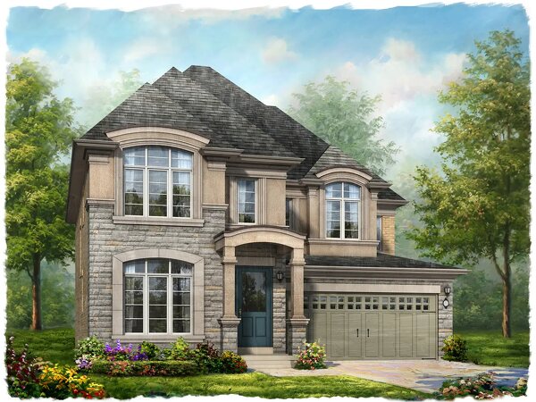 The Castlebrook new home model plan at the Ivy Rouge by Rosehaven Homes in Oakville
