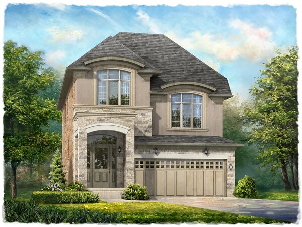 The Dualhaven 1 new home model plan at the Ivy Rouge by Rosehaven Homes in Oakville