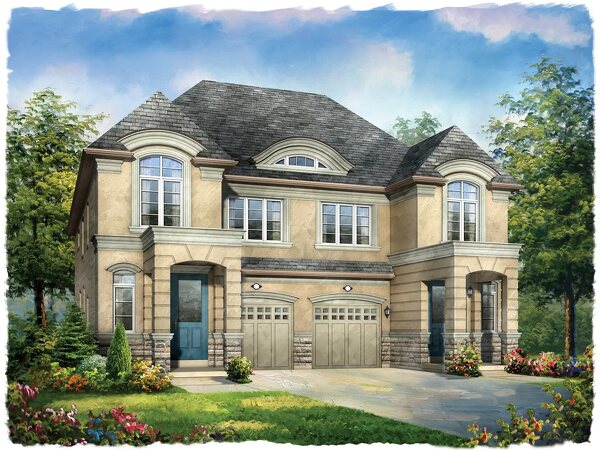 The Elmwood new home model plan at the Ivy Rouge by Rosehaven Homes in Oakville