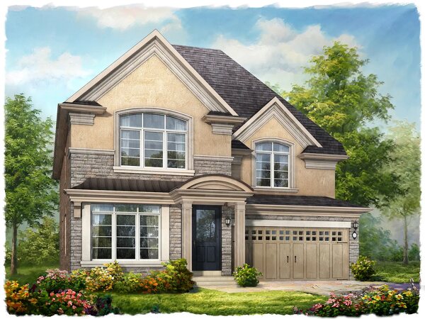 The Fairmont new home model plan at the Ivy Rouge by Rosehaven Homes in Oakville