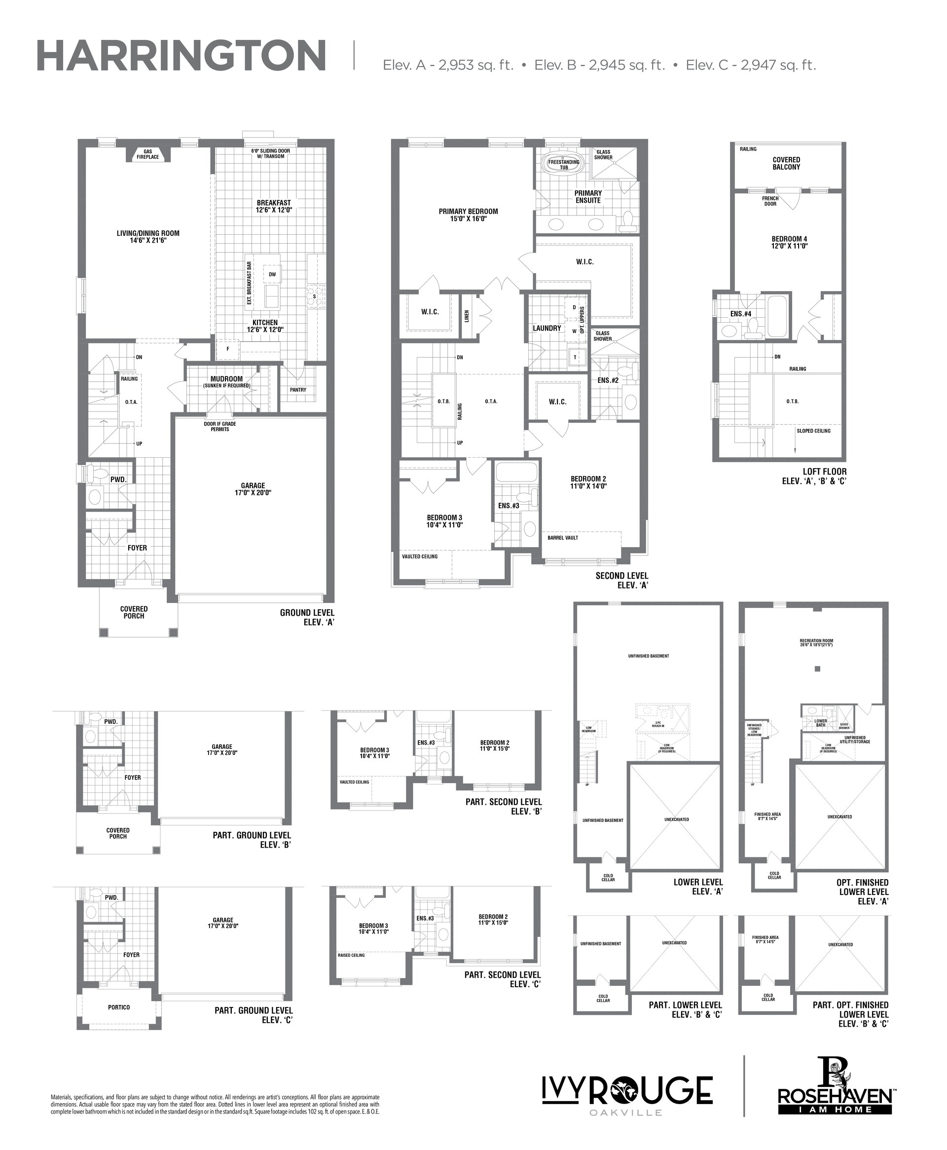 Image of Harrington level 1 at the Ivy Rouge development in Oakville