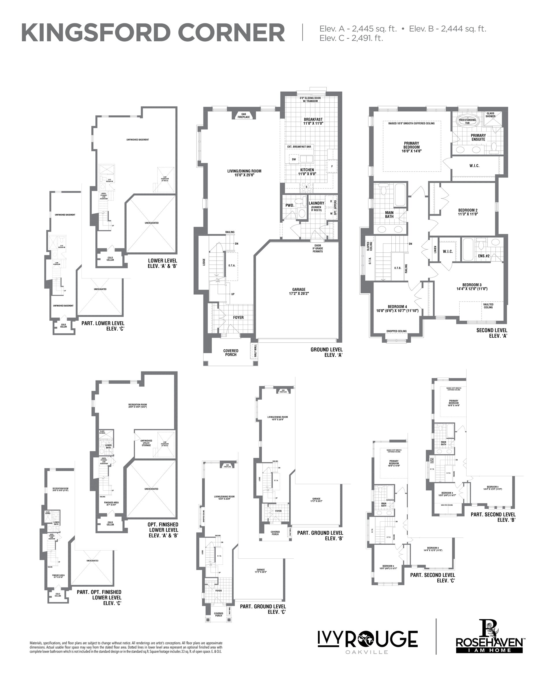 Image of Kingsford (Corner) level 1 at the Ivy Rouge development in Oakville