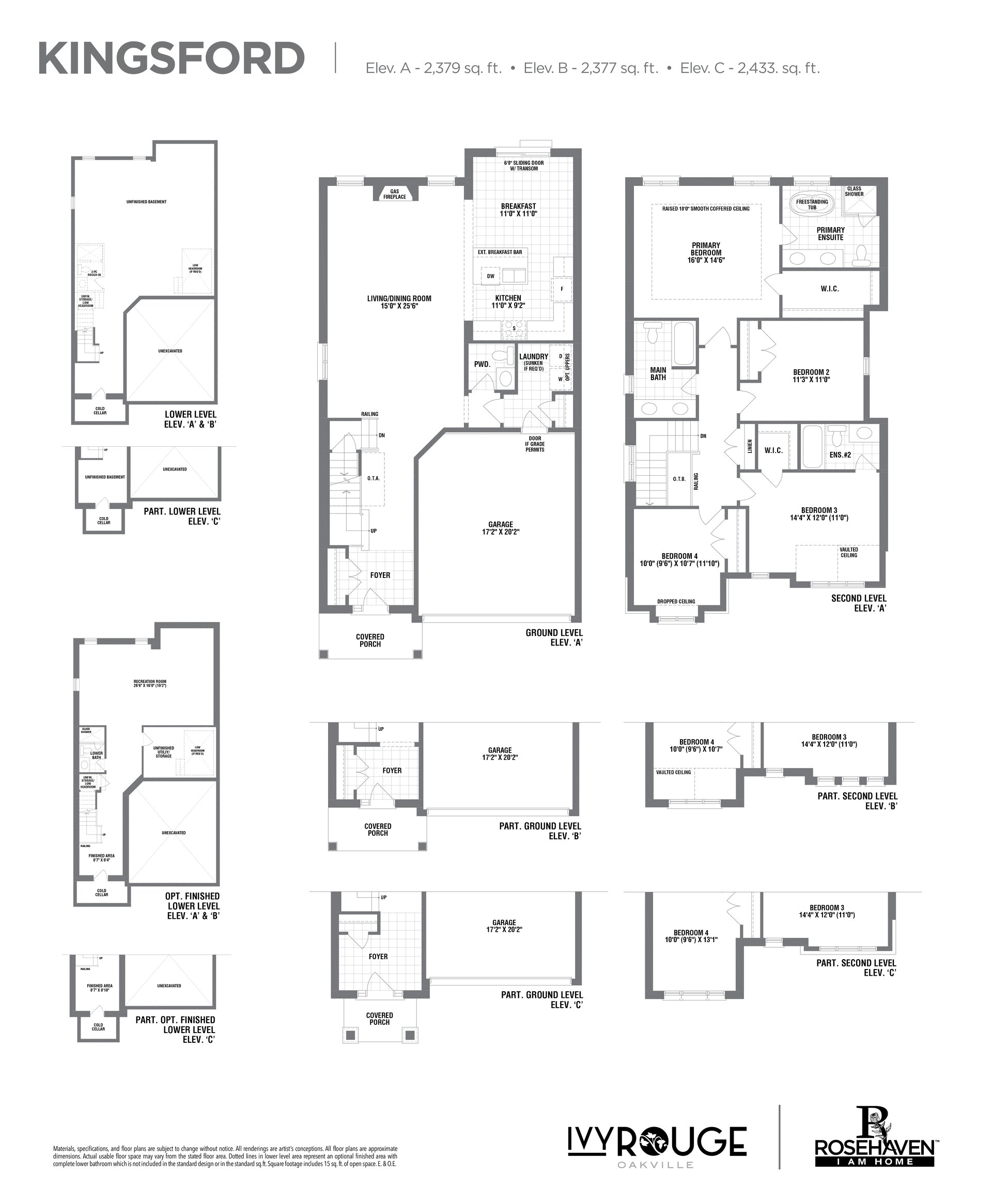 Image of Kingsford level 1 at the Ivy Rouge development in Oakville
