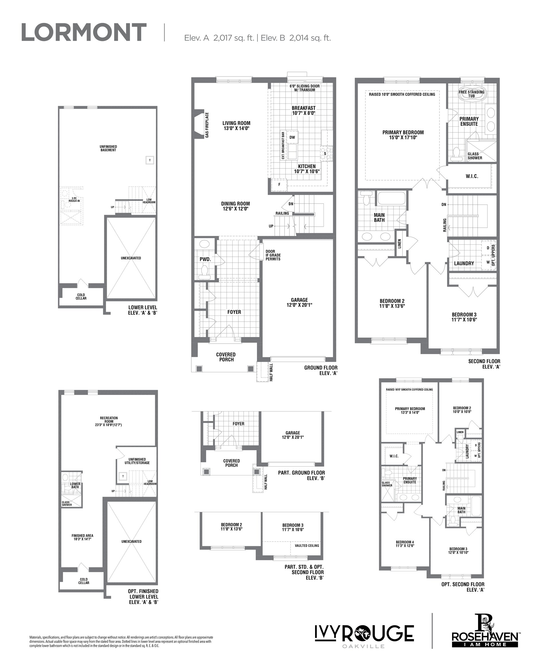 Image of Lormont level 1 at the Ivy Rouge development in Oakville