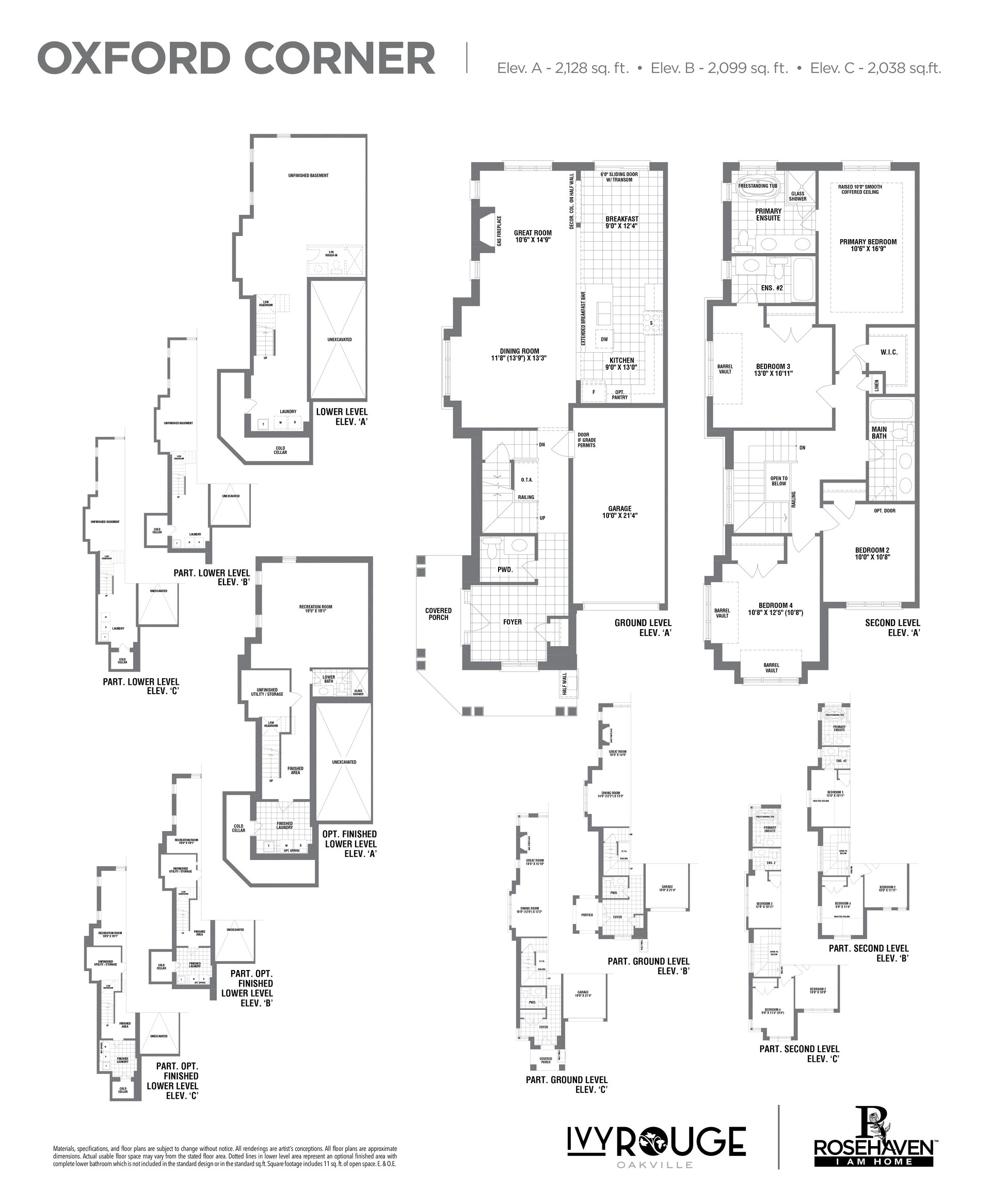Image of Oxford (Corner) level 1 at the Ivy Rouge development in Oakville