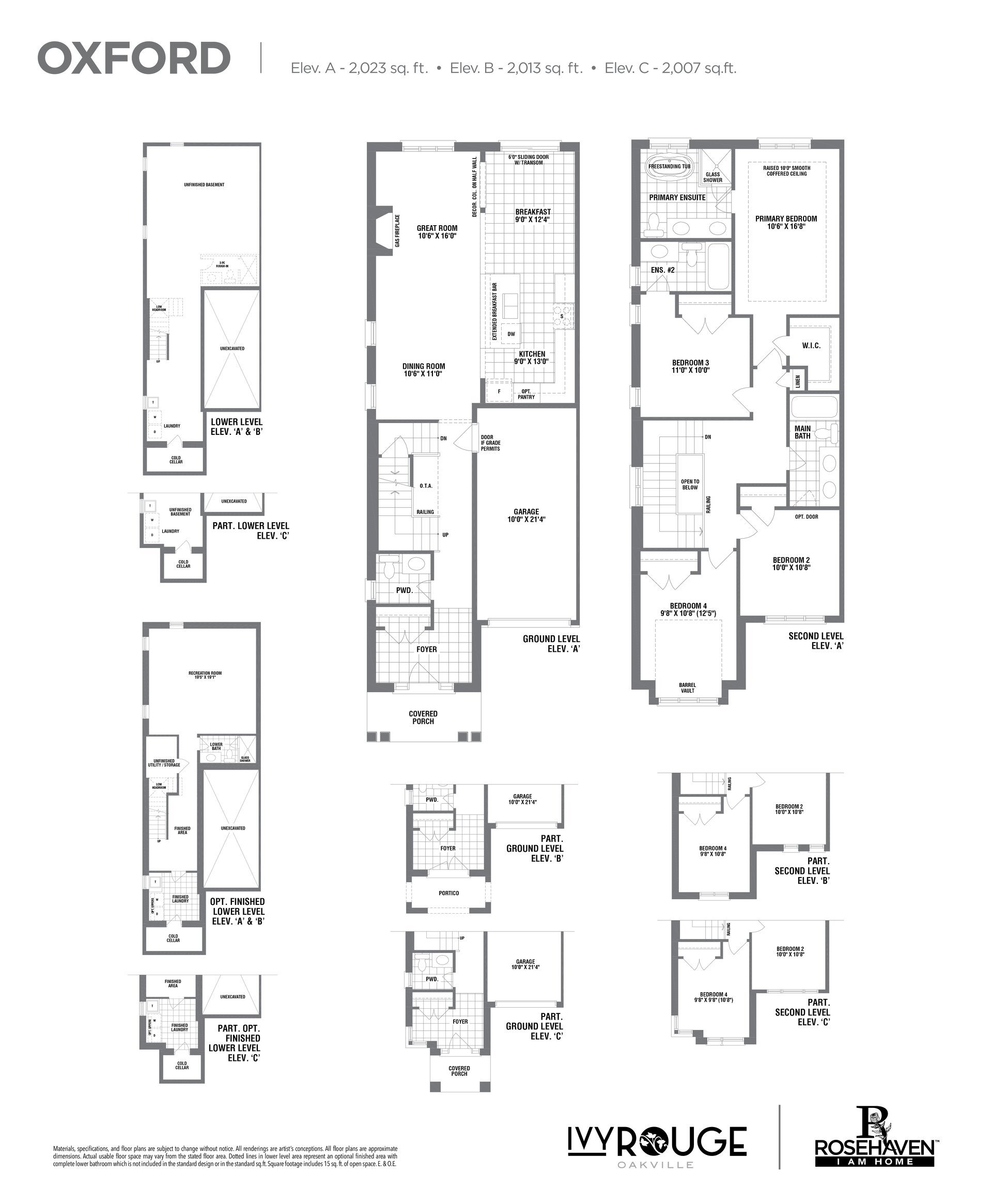 Image of Oxford level 1 at the Ivy Rouge development in Oakville