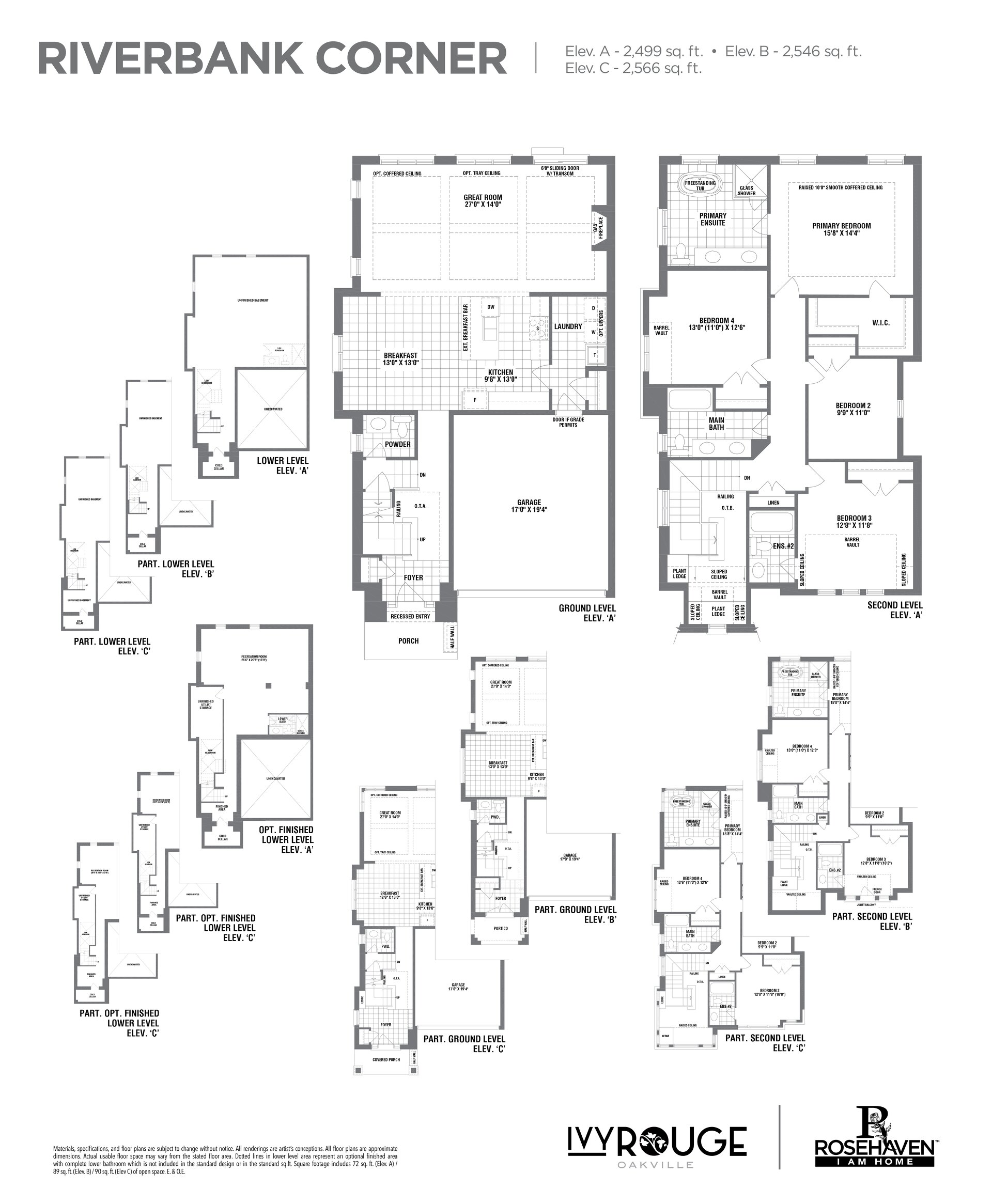 Image of Riverbank (Corner) level 1 at the Ivy Rouge development in Oakville