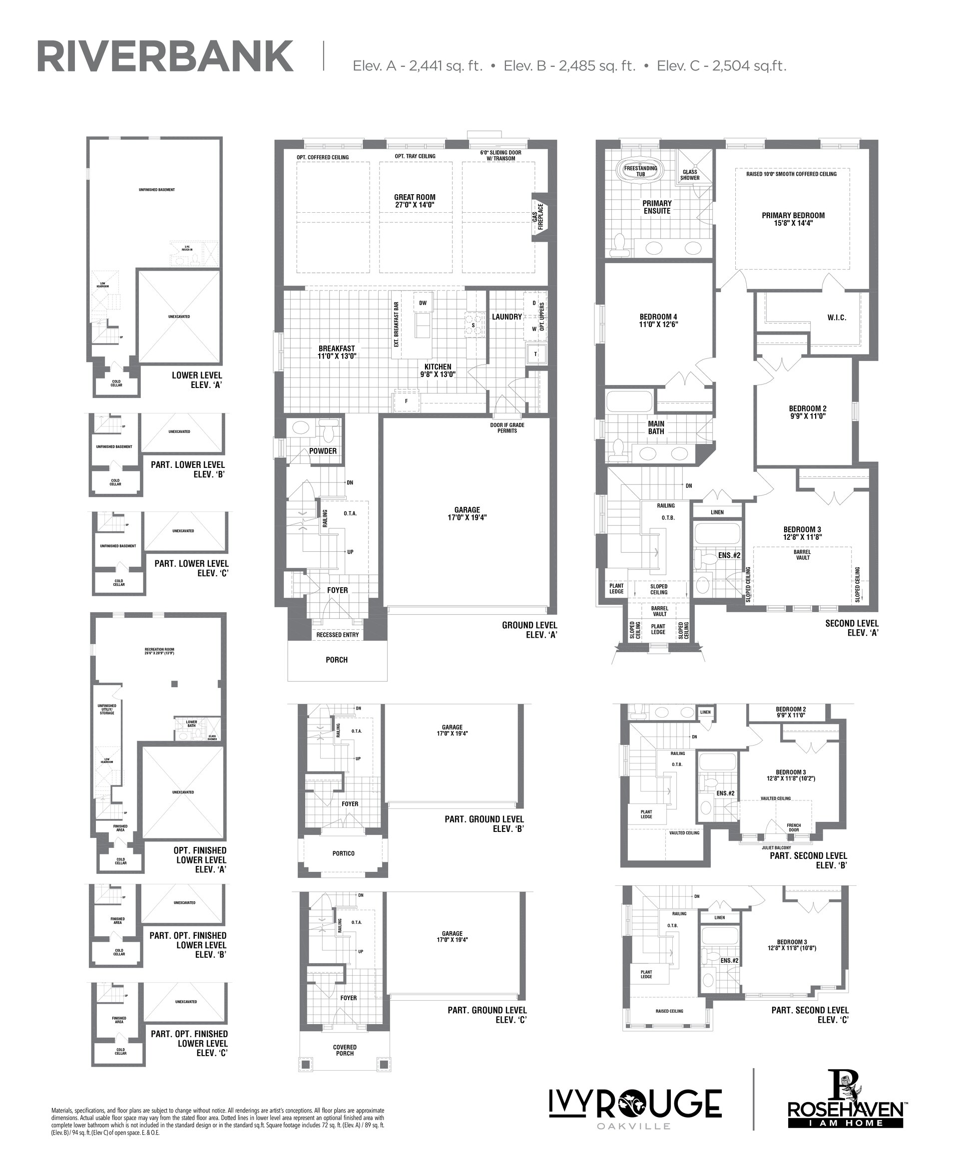 Image of Riverbank level 1 at the Ivy Rouge development in Oakville