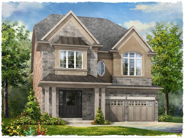 The Silverstone new home model plan at the Ivy Rouge by Rosehaven Homes in Oakville