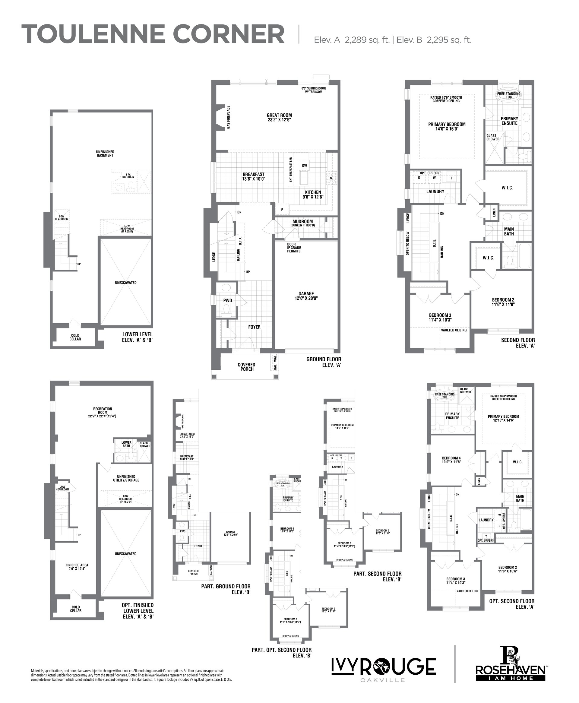 Image of Toulenne Corner level 1 at the Ivy Rouge development in Oakville