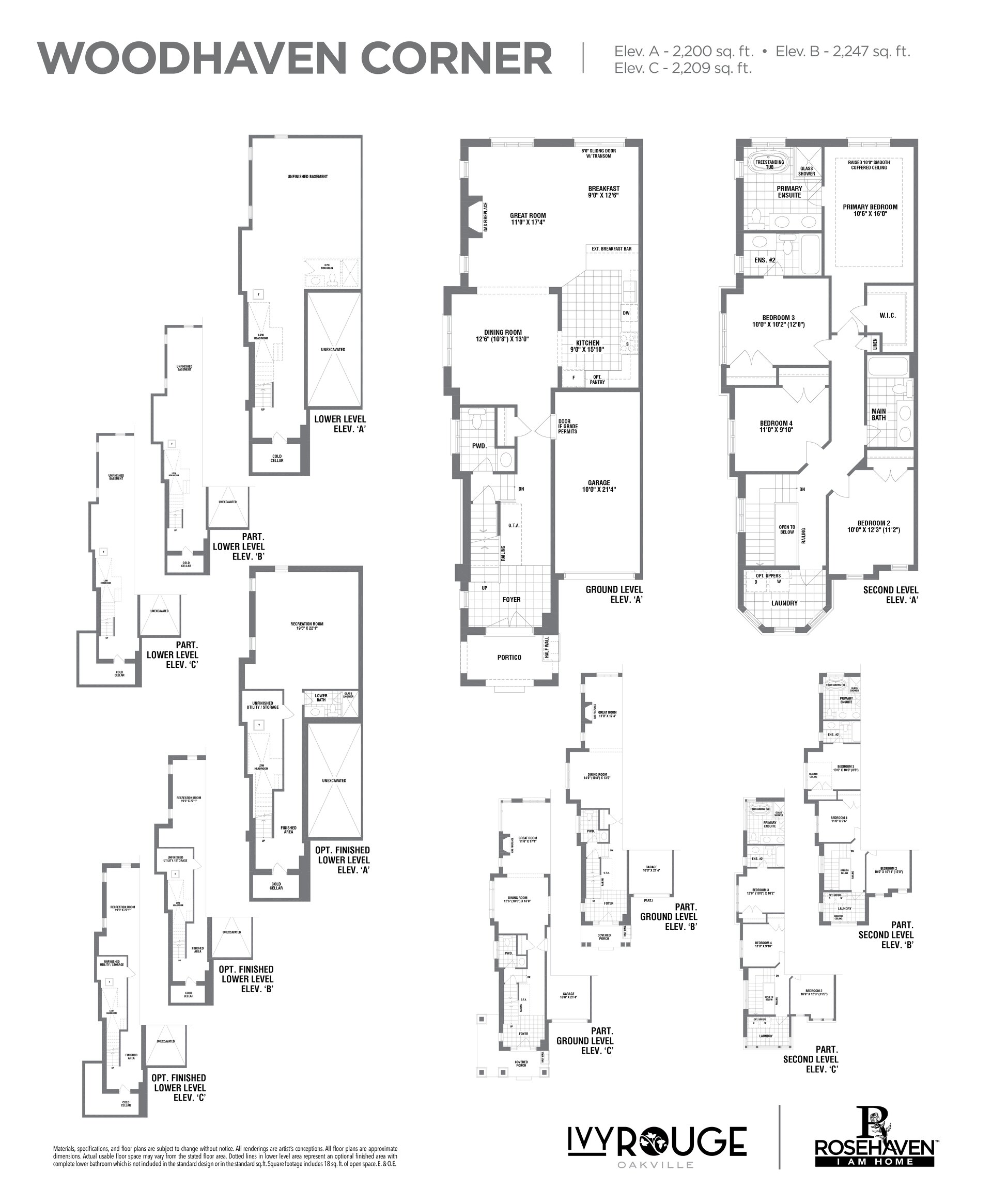 Image of Woodhaven (Corner) level 1 at the Ivy Rouge development in Oakville