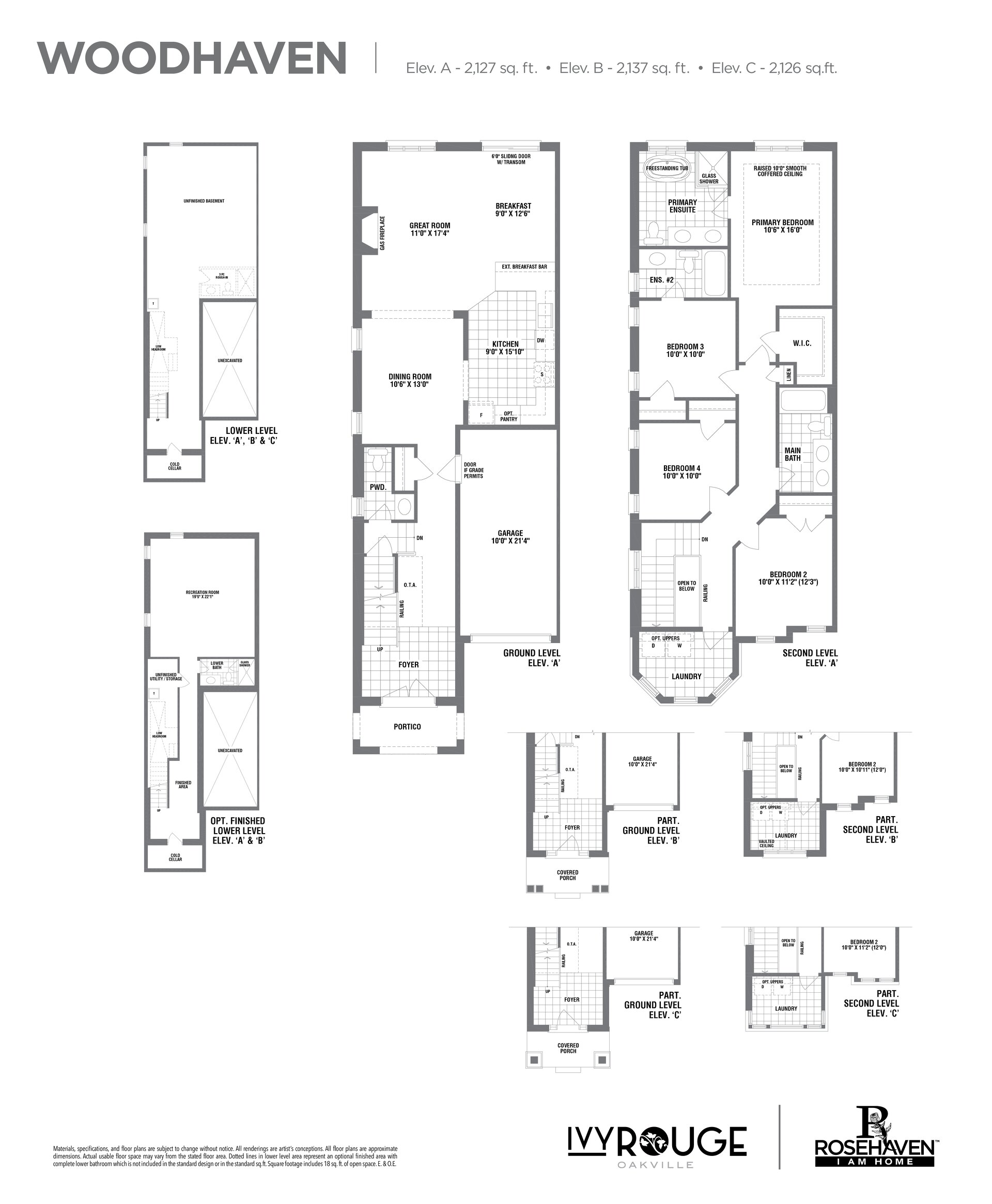 Image of Woodhaven level 1 at the Ivy Rouge development in Oakville