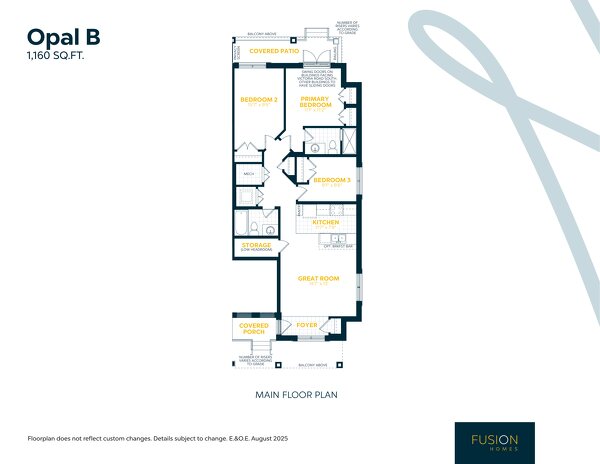 Opal by Fusion Homes floor plan